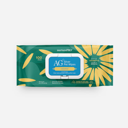 NurturePRO AG+ Silver Pet Wipes – 100 Sheets